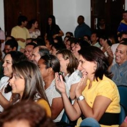 Palestrante foi aplaudido várias durante a noite