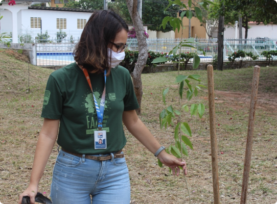 Identificação das plantas do campus